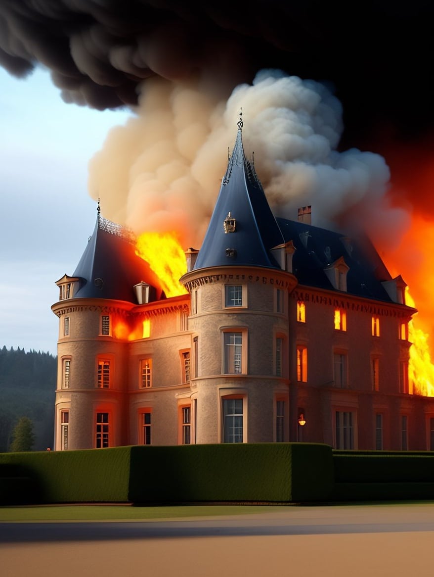 Hôtel de luxe, Grandisson, feu, destruction, climax, puissance.